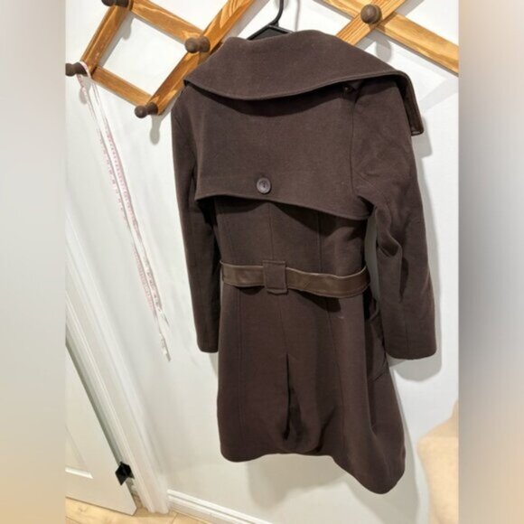 Mackage Women's Brown leather/wool/cashmere mix Coat - Picture 14 of 16
